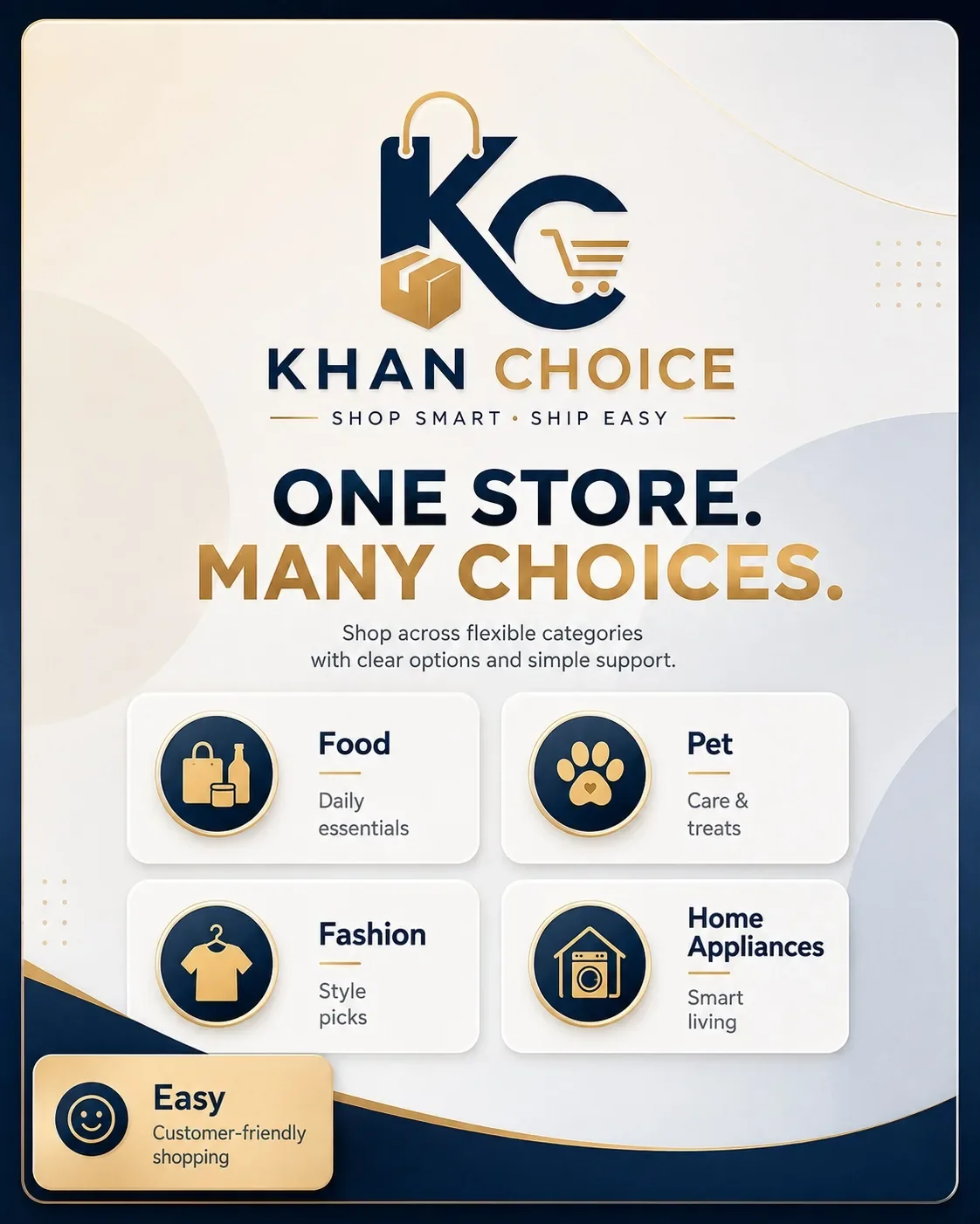 Khan Choice shopping categories