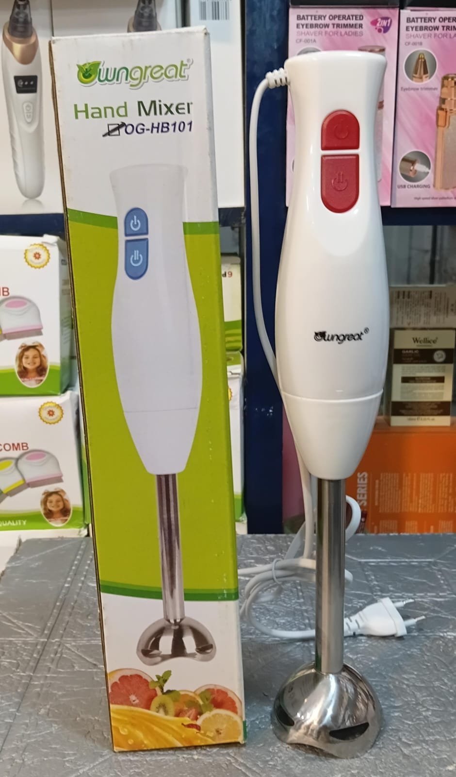 WN Great Heavy Duty Electric Hand Mixer 2 Blades, Powerful Handheld Kitchen Food Mixer & Hand Blender for Baking, Cooking, Shakes & Smoothies