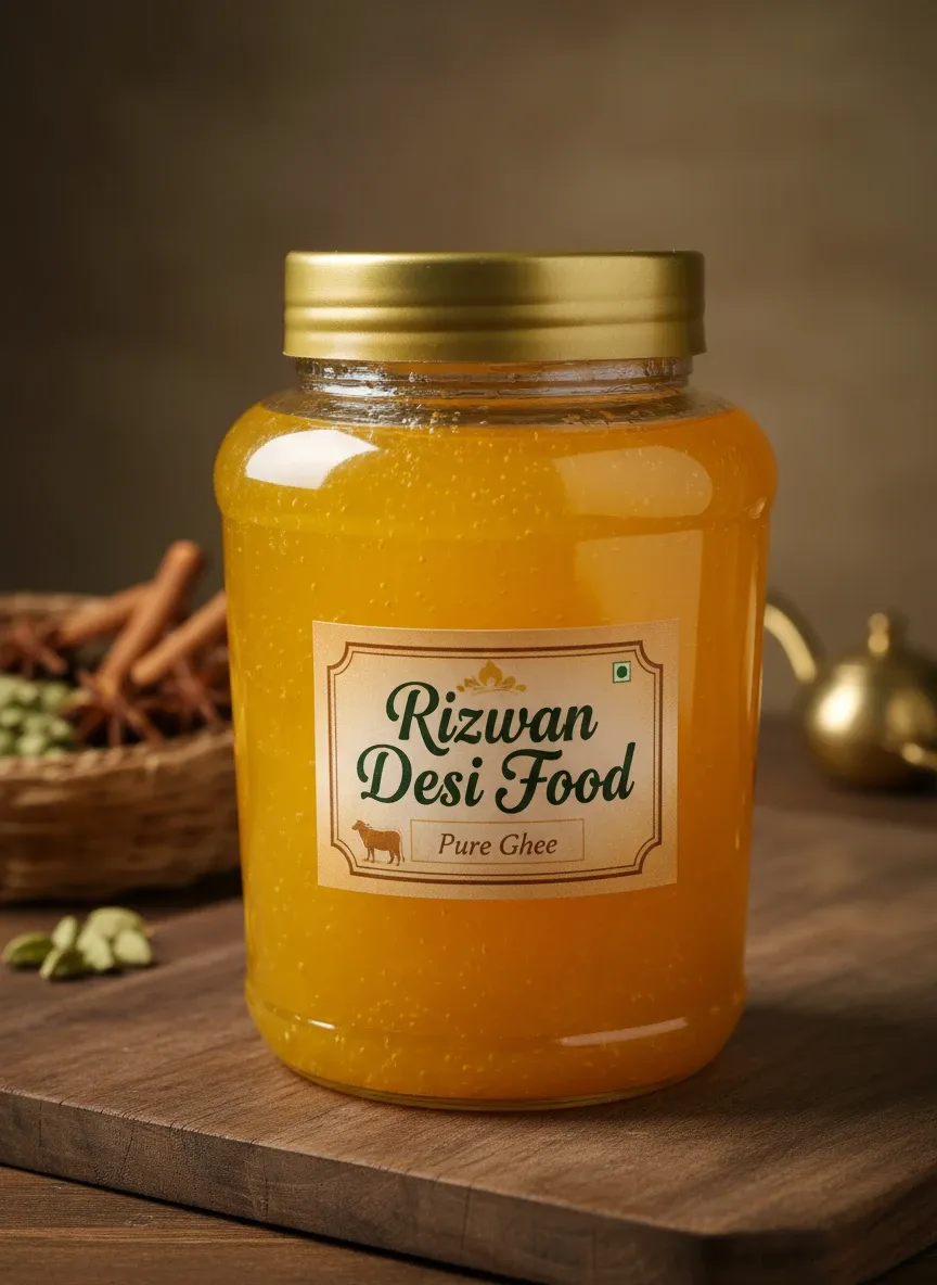 Premium Desi Cow Ghee (Clarified Butter) – Pure Grass-Fed Natural Ghee for Cooking, Heart, Bone & Immune Health