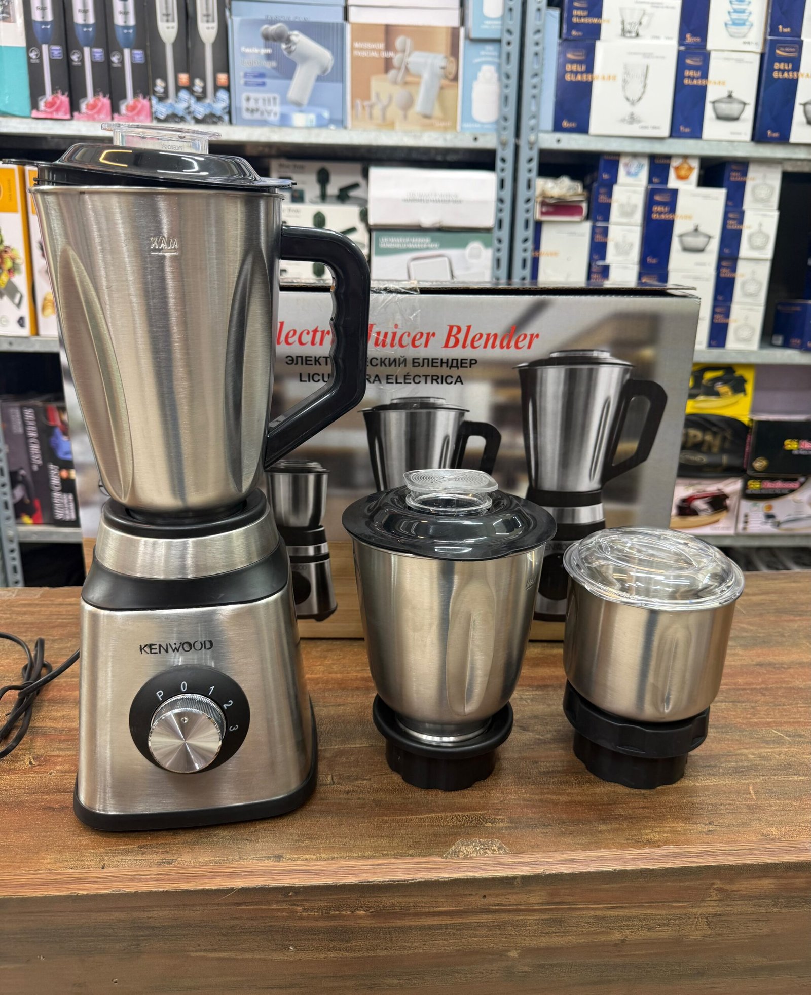 Heavy Duty Stainless Steel 3-in-1 Juicer Blender Grinder | Electric Mixer Machine for Kitchen