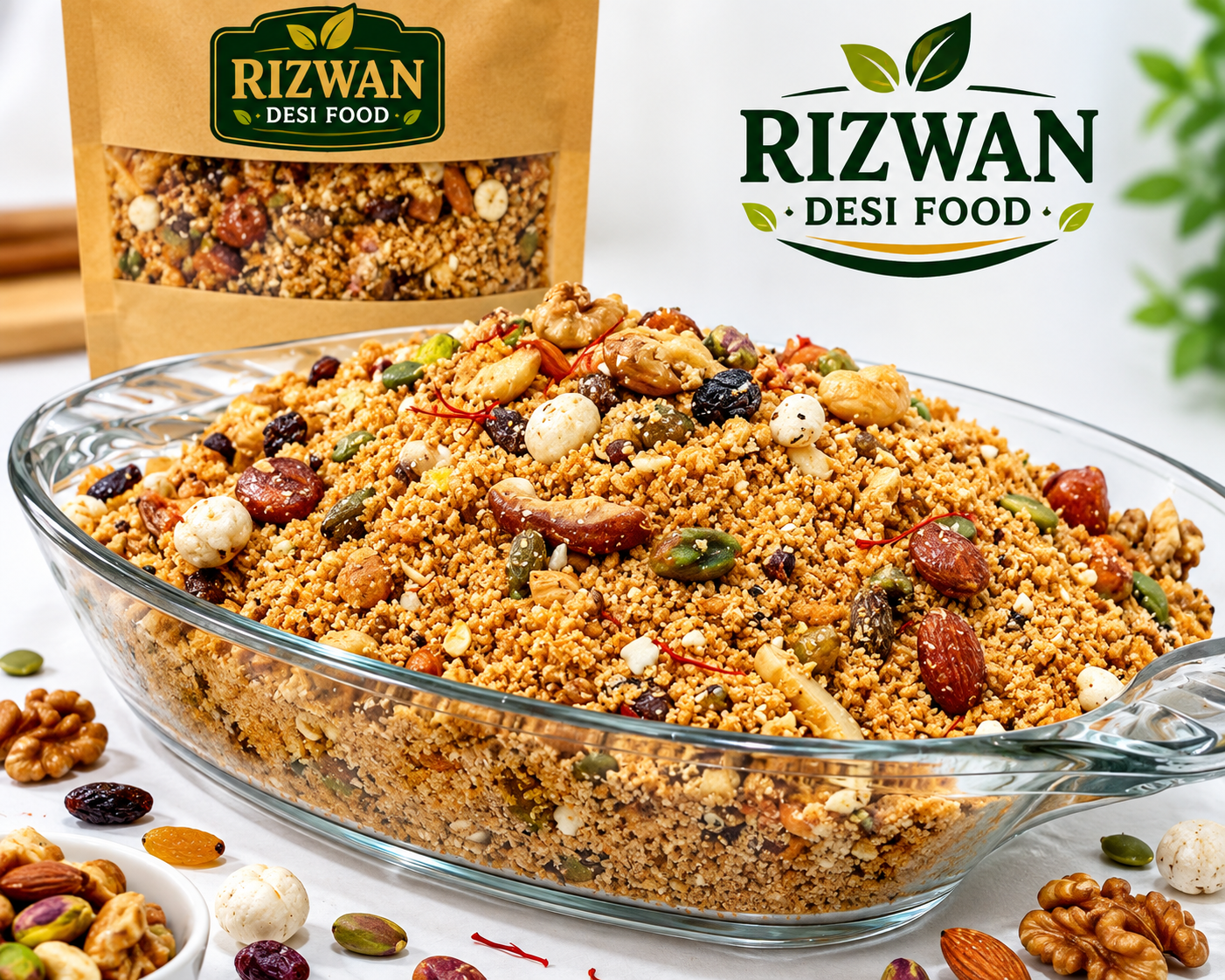 SPECIAL PANJEERI - PREPARED IN DESI GHEE - FULL OF DRY FRUITS - GWT 500gm